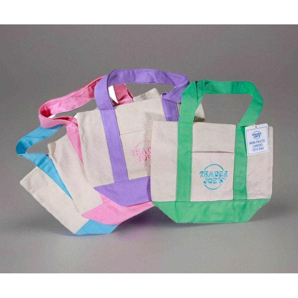 NWT Trader Joe’s PASTEL Mini Tote (all colors available)